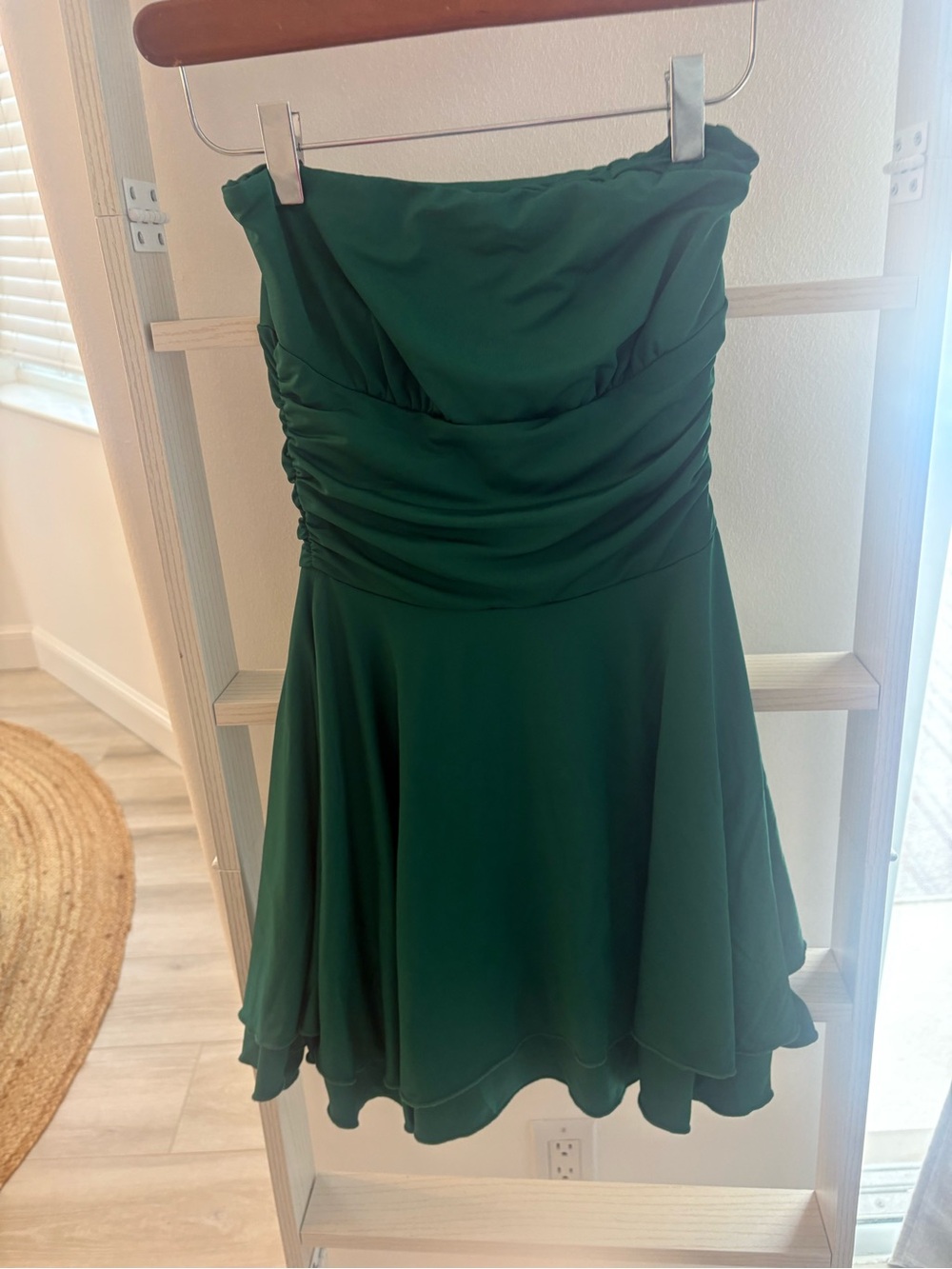 Classic Strapless Emerald a line comfortable Dress